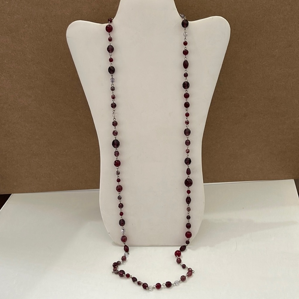 THE LOFT 40 INCH SINGLE STRAND MULTI COLOR NECKLACE